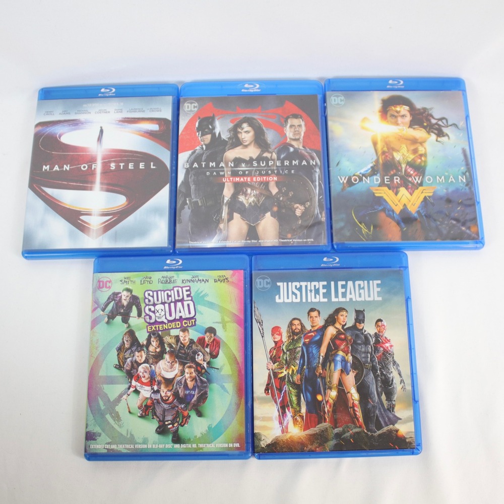 Man of Steel BVS Wonder Woman Suicide Squad Justice League Blu-Ray DVD Movie Lot